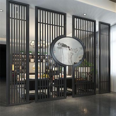 calidad  Chemical Living Room Screen Interior Partition Wall Living Room Divider Stainless Steel Screens For Luxury Villa Decoration fábrica
