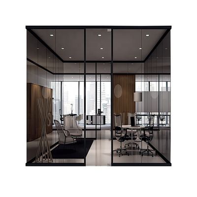 calidad  Modern Office Desks Building Interiors Privacy Film Fixed Partition Wall Meeting Room Studio Sreen Mall Shop With Door and Handles Lock fábrica