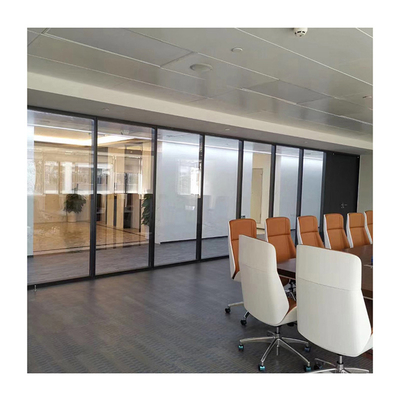 Contemporary Custom Design Office Partition Wall Tempered Glass Aluminum Alloy Double Screen Glass Partition
