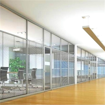Preinstalled Acoustic Interior Wooden Partition Wall Partition Glass Partition Wall And Wooden Door For Office